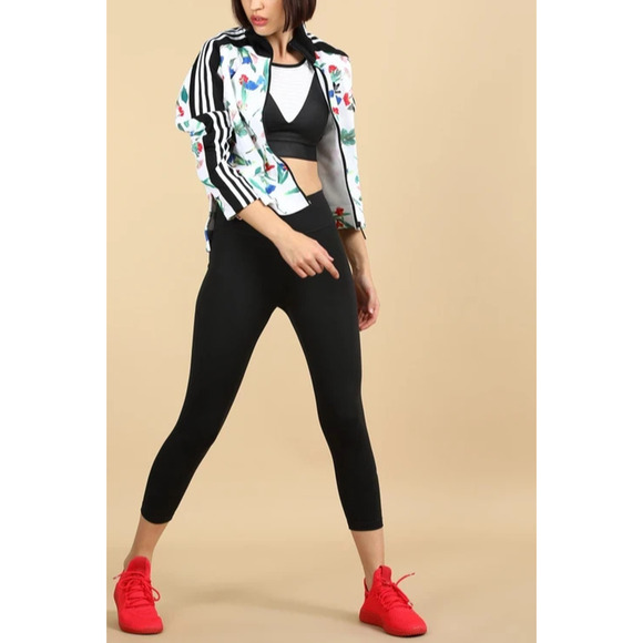 Adidas Bellista Cropped Track Jacket Floral Print ED4762 Women's US Size Small - Picture 13 of 13